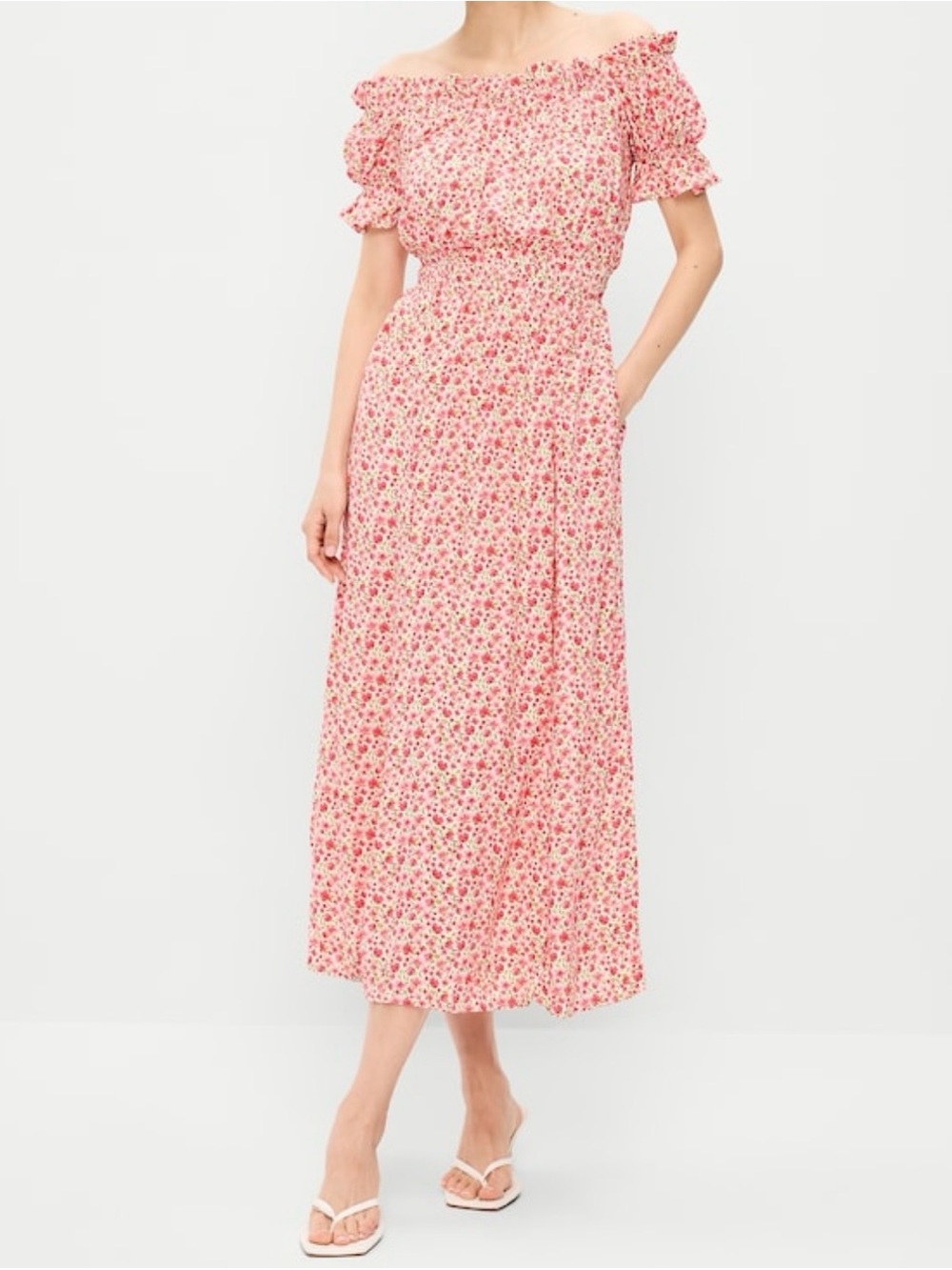 Old Navy Women Off-The-Shoulder Boho Maxi Dress (Size: M)